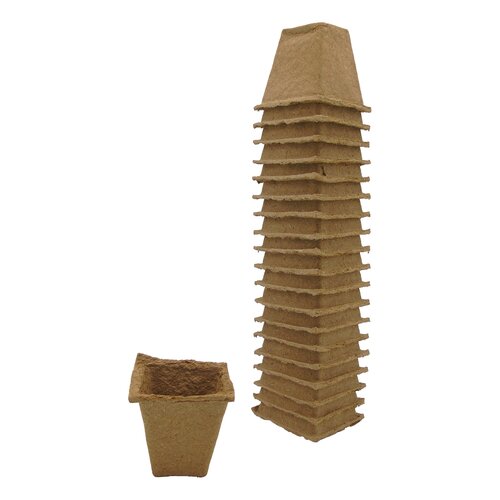 Biopotjes 6 x 6 cm vierkant set 20 stuks - afbeelding 1