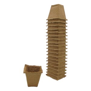 Biopotjes 6 x 6 cm vierkant set 20 stuks - afbeelding 1