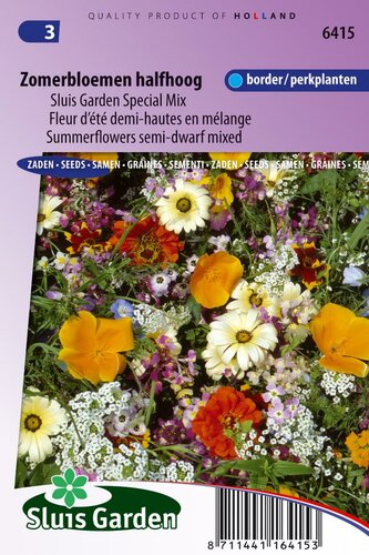 Bloemen zaden Zomerbloemen Halfhoge Gemengd