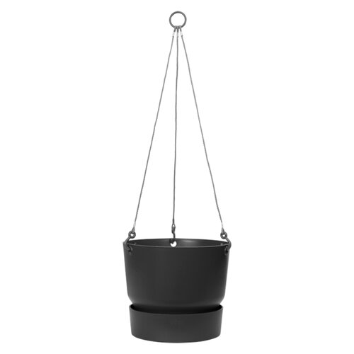 Elho greenville hanging basket 24 living black - afbeelding 1
