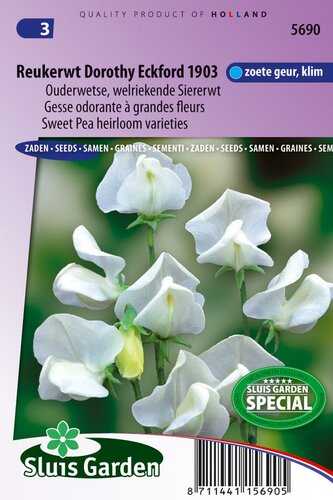 Lathyrus Odoratus zaden Dorothy Eckford 1903 reukerwt