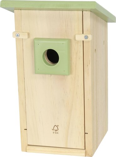 Mezenkast hout licht groen dak