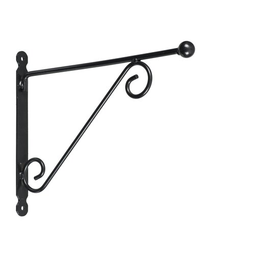 Nature muurhaak knop zwart 39cm - afbeelding 1