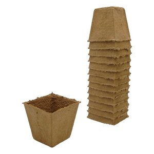 Nature biopotjes 8 x 8 cm set 14 stuks
