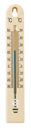 Nature thermometer plastic bruin - afbeelding 1