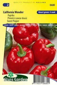 Paprika zaden California Wonder makkelijk online besteld