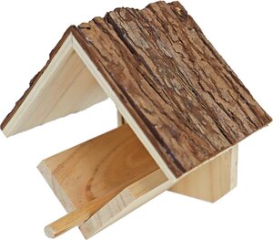 Pindakaaspot houder houten huis