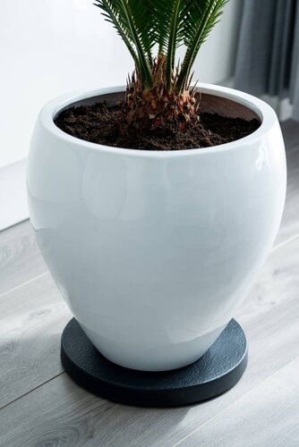 Nature planttrolley antraciet 39 cm rond - afbeelding 3