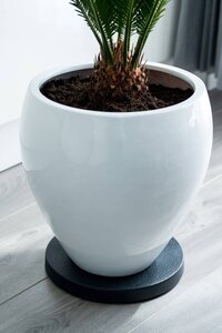 Nature planttrolley antraciet 39 cm rond - afbeelding 3