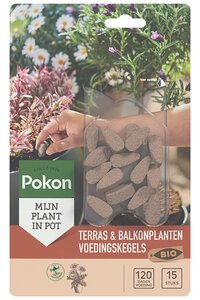 Pokon Bio terras & balkon kegels 15 stuks