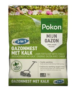 Pokon gazonmest met kalk 3-in-1 75 m2