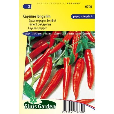 Spaanse peper zaden Cayenne Long Slim