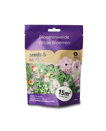 Seeds & Mixes Bloemenweide Wilde Bloemen 15m2