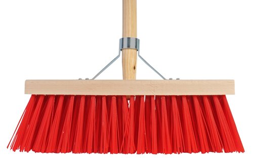 Talen tools bezem rood 35 cm met steel 140 cm - afbeelding 1