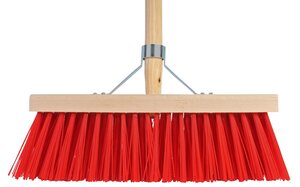 Talen tools bezem rood 35 cm met steel 140 cm - afbeelding 1