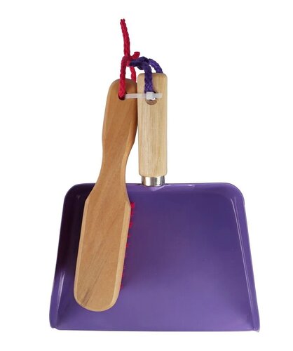 Talen tools stoffer en blik worm paars/roze