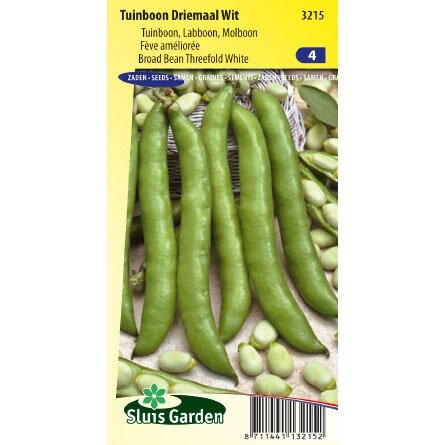 Tuinboon zaden Driemaal Wit 180 gram