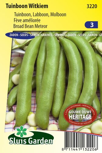 Tuinboon zaden Witkiem 80 gram