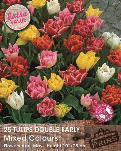 Prins Tulp Double early mix 25 bollen