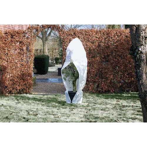 Winterafdekhoes met rits H 2 meter D 150 cm wit