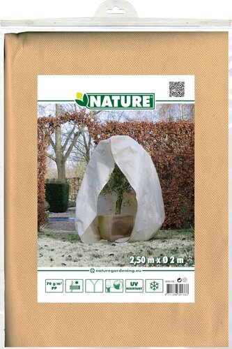 Nature winterafdekhoes met rits H250 cm D200 cm beige - afbeelding 1