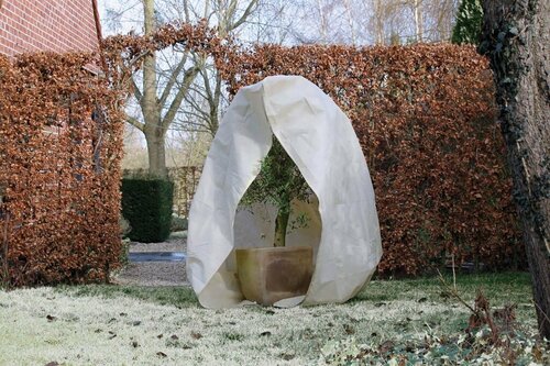 Winterafdekhoes met rits H 250 cm D 200 cm beige - afbeelding 2