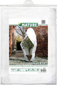 Winterafdekhoes met rits H 250 cm D 200 cm wit