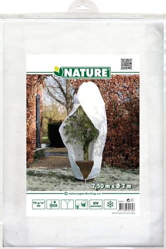 Nature winterafdekhoes met rits H250 cm D200 cm wit - afbeelding 1
