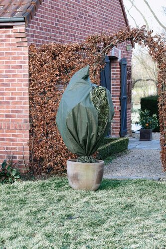 Winterafdekhoes met rits H 3 meter D 250 cm groen