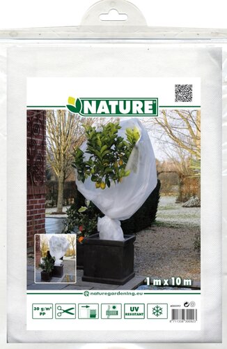 Nature winterafdekvlies 1 x 10 meter 30 g/m² wit - afbeelding 1