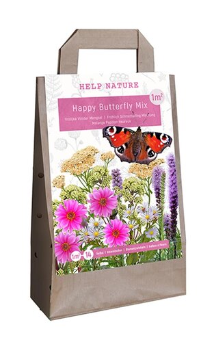 Zak met vrolijke vlinder bloembollen mengsel - afbeelding 1